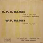 Cover for album: Carl Philipp Emanuel Bach, Wilhelm Friedemann Bach, Lois Schaefer, Robert Brink, Daniel Pinkham – C.P.E. Bach: Trio in B flat major / Chromatic Fantasy - W.F. Bach: Sonata in F major(LP, Album)