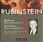 Cover for album: Rubinstein, New York Philharmonic Orchestra, Dimitri Mitropoulos - Beethoven • Saint-Saëns – Piano Concerto No. 4 • Piano Concerto No. 2(CD, )