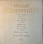 Cover for album: Saint-Saëns / Miaskovsky, Mtislav Rostropovich, Sir Malcolm Sargent, Philharmonia Orchestra – Concerto No. 1 En La Mineur pour Violoncelle / Concerto Op.66(LP, Mono)