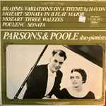 Cover for album: Margaret Parsons-Poole, Clifford Poole, Wolfgang Amadeus Mozart, Johannes Brahms, Joseph Haydn, Francis Poulenc – Parsons And Poole(LP, Album, Mono)