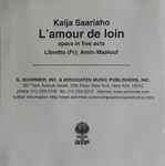 Cover for album: L'Amour De Loin(2×CDr, Album, Promo)