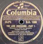 Cover for album: Vaughan Williams, David Wise (7), Liverpool Philharmonic Orchestra, Sir Malcolm Sargent – The Lark Ascending