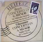 Cover for album: Bruch, Glazunov, Heifetz, New Symphony Orchestra Of London, Sir Malcolm Sargent, Walter Hendl, RCA Orchestra – Concerto In G Minor - Concerto In A Minor(LP, Compilation)