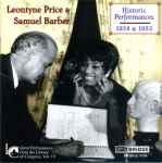 Cover for album: Leontyne Price & Samuel Barber – Historic Performances 1938 & 1953(CD, )