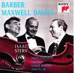Cover for album: Barber, Maxwell Davies, Isaac Stern, Leonard Bernstein, André Previn – Violin Concertos