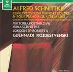 Cover for album: Alfred Schnittke / Viktoria Postnikova / Irina Schnittke / London Sinfonietta / Guennadi Rojdestvenski – Concertos Pour Piano Et Cordes & Pour Piano A Quatre Mains